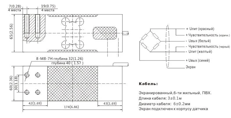 Тензометрический датчик веса L6G